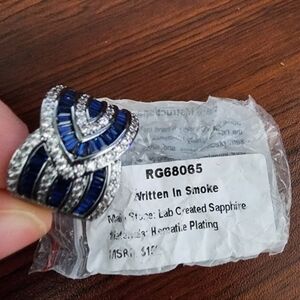 Blue and Silver Statement Ring